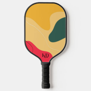 Abstracte achtergrond voor kleurrijke organische v pickleball paddle