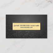 Abstracte achtergrond voor zwart metaal visitekaartje (Achterkant)