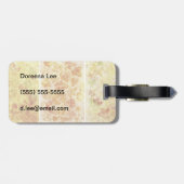 Abstracte achtergrond, waterverf, bladeren bagagelabel (Achterkant horizontaal)