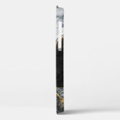 abstracte achtergrond, zwarte en witte marmer Case-Mate iPhone case (Achterkant / Links)