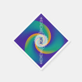 Abstracte achtergrondspiraaltjes zacht V + monogra Servetten (Hoek)