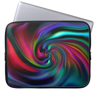 Abstracte achtergrondspiraalvormers Zachte II Laptop Sleeve