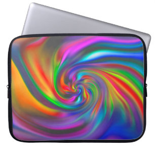 Abstracte achtergrondspiraalvormers Zachte II Laptop Sleeve