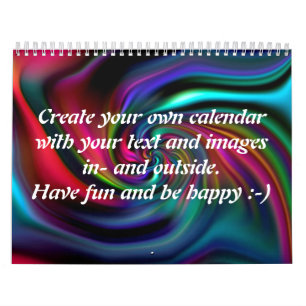 Abstracte achtergrondspiraalvormig zacht I + jouw  Kalender
