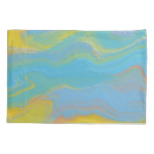 Abstracte acrylstroom - zomerpauzes kussensloop (Achterkant)