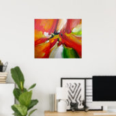 Abstracte actie schilderij poster (Thuiskantoor)