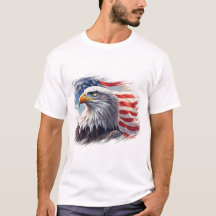 Abstracte Adelaar met Vlag – Artistiek Amerikaans