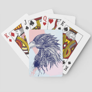Abstracte adelaar pokerkaarten