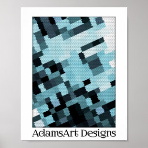 Abstracte afbeelding met canvas 8 x 10 afdrukken poster