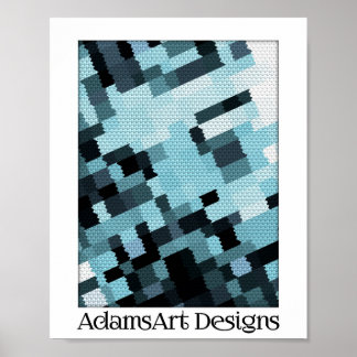 Abstracte afbeelding met canvas 8 x 10 afdrukken poster