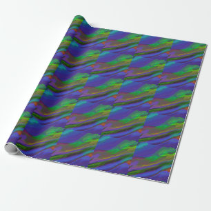 Abstracte afbeelding van marmer Kleurrijk geluid Cadeaupapier