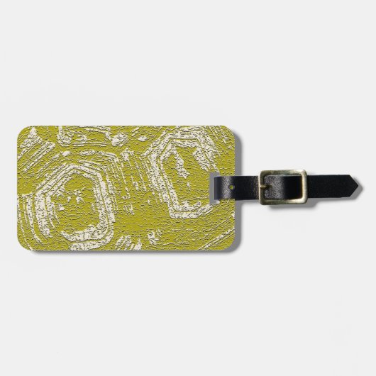 Abstracte afdruk van Mustard Tortoise Shell door L Bagagelabel (Voorkant horizontaal)