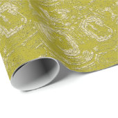 Abstracte afdruk van Mustard Tortoise Shell door L Cadeaupapier (Rol Hoek)