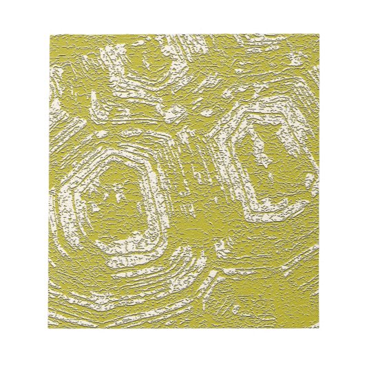 Abstracte afdruk van Mustard Tortoise Shell door L Notitieblok (Voorkant)