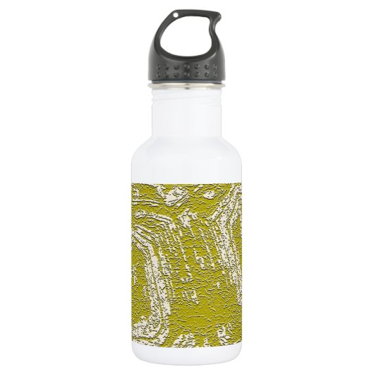 Abstracte afdruk van Mustard Tortoise Shell door L Waterfles (Voorkant)