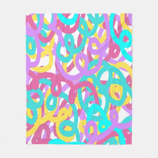Abstracte afdruk van spiralen fleece deken (Voorkant)