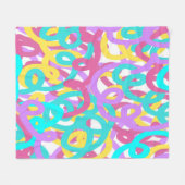 Abstracte afdruk van spiralen fleece deken (Voorkant (Horizontaal))