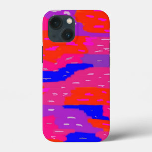 Abstracte afdruk Vetpenseelstreken iPhone 13 Mini Hoesje