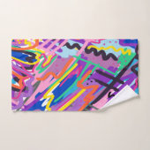 Abstracte afdrukken in kleur bad handdoek (Handdoek)