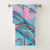 Abstracte afdrukken van lenteswatt bad handdoek (Insitu)