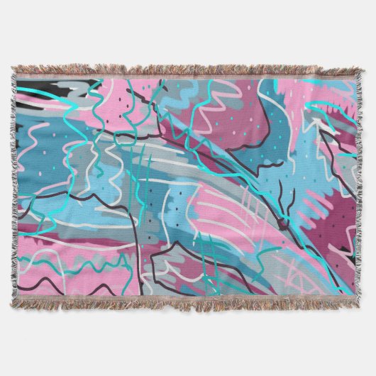 Abstracte afdrukken van lenteswatt deken (Voorkant)