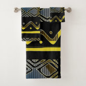 Abstracte Afrikaanse driekleppige kleding Motif Bad Handdoek (Insitu)