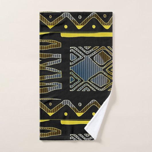 Abstracte Afrikaanse driekleppige kleding Motif Bad Handdoek (Handdoek)