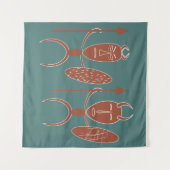 Abstracte Afrikaanse inheemse kunst Wandkleed (Voorkant (horizontaal))