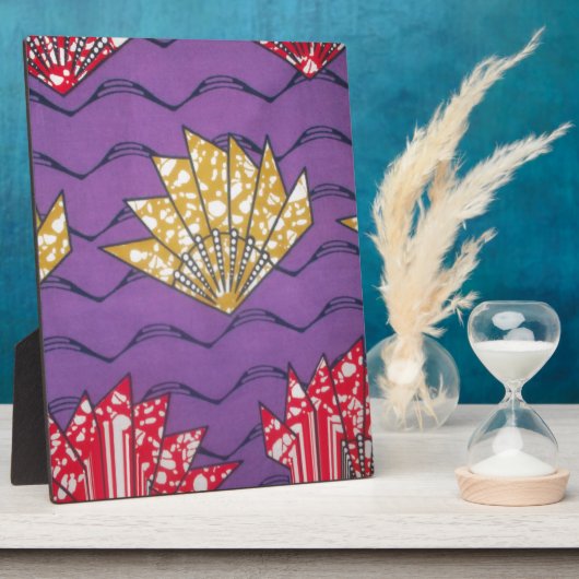 Abstracte Afrikaanse kunst: Paarse passiegolven Fotoplaat (Zijkant)