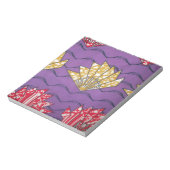 Abstracte Afrikaanse kunst: Paarse passiegolven Notitieblok (Gedraaid)