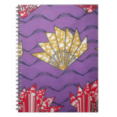 Abstracte Afrikaanse kunst: Paarse passiegolven Notitieboek (Voorkant)