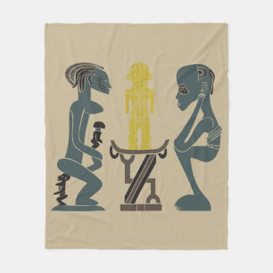 Abstracte Afrikaanse stamkunst Fleece Deken