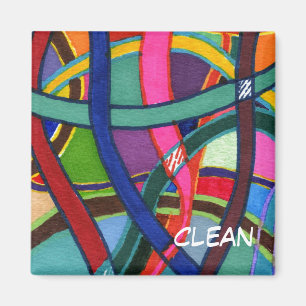 abstracte afwasmachine: Magnet "Tangled Weave" Magneet