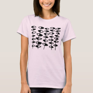 Abstracte afwisselende bladeren t-shirt