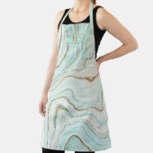Abstracte Agate Monogram Mint ID827 Schort (Insitu)