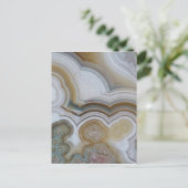 Abstracte Agate Stone Macro Briefkaart (Staand voorkant)