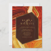 Abstracte Agate Wedding Hot Sinaasappel ID827 (Voorkant)