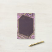 Abstracte Agate Wedding Mauve ID827 Post-it® Notes (Op bureau)
