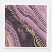Abstracte Agate Wedding Mauve ID827 Servet (Voorkant)