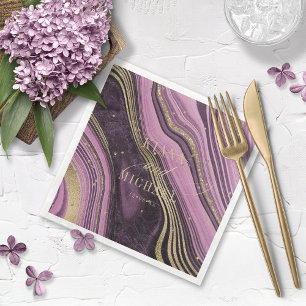 Abstracte Agate Wedding Mauve ID827 Servet