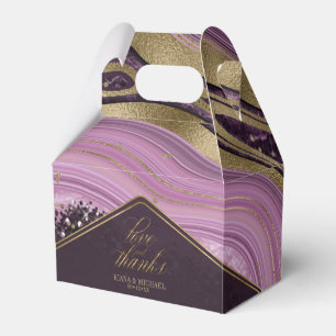 Abstracte Agate Wedding Mauve V2 ID827 Bedankdoosjes