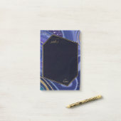 Abstracte Agate Wedding Midnight ID827 Post-it® Notes (Op bureau)