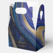 Abstracte Agate Wedding Midnight V1 ID827 Bedankdoosjes (Geopend)