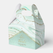 Abstracte Agate Wedding Mint ID827 Bedankdoosjes (Voorkant Zijde)