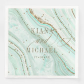 Abstracte Agate Wedding Mint ID827 Servet (Voorkant)