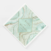 Abstracte Agate Wedding Mint v2 ID827 Servet (Hoek)