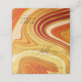 Abstracte Agate Wedding Table Hot Sinaasappel ID82 (Buitenkant ongevouwen)