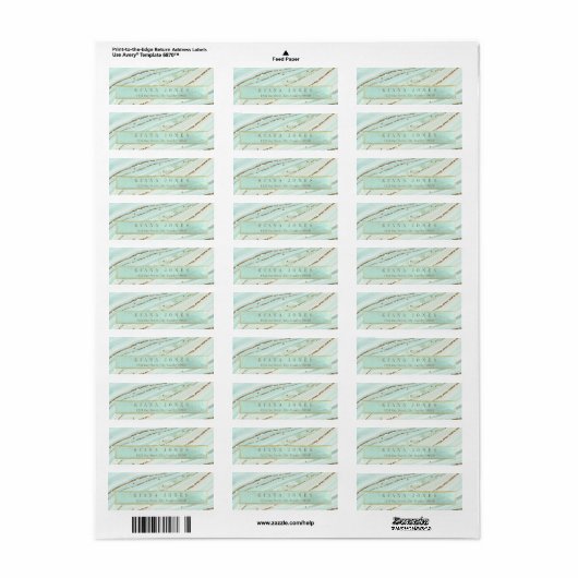 Abstracte Agate Wedding V1 Mint ID827 Etiket (Full Sheet)