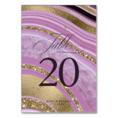 Abstracte Agate Wedding V2 Mauve ID827 Kaart (Achterkant)