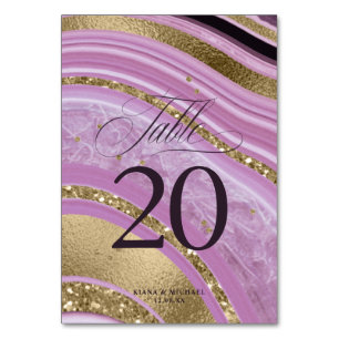 Abstracte Agate Wedding V2 Mauve ID827 Kaart